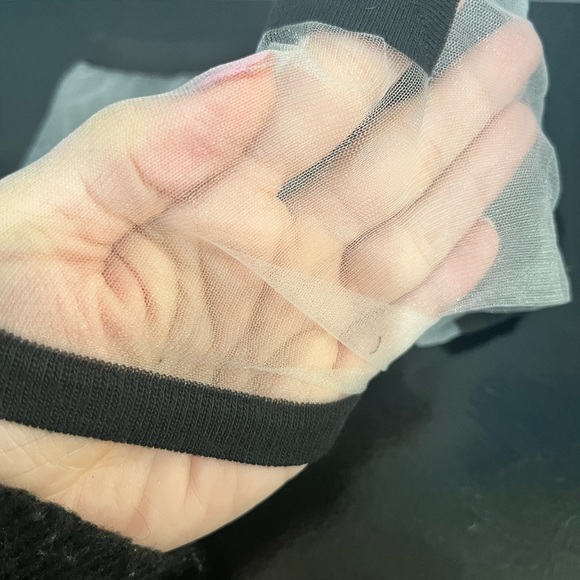 NWT Clear Mesh, Invisible Socks with Black Trim - Picture 3 of 3